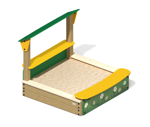 Песочница “Ромашковое поле” с навесом