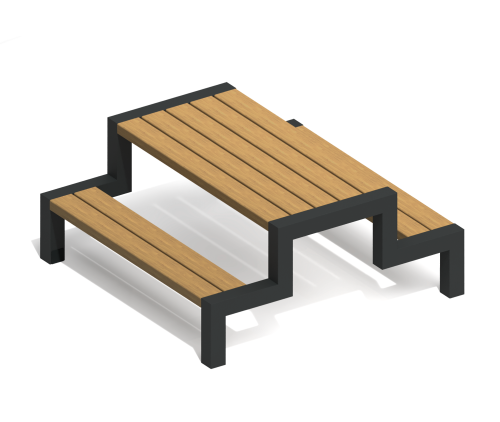 Стол со скамьями “Город”