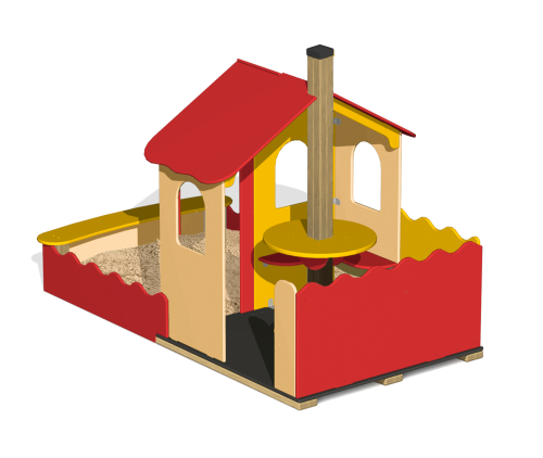 Домик “Комбо” с песочницей