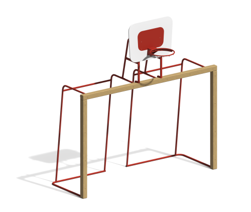 Ворота для футбола с баскетбольным кольцом