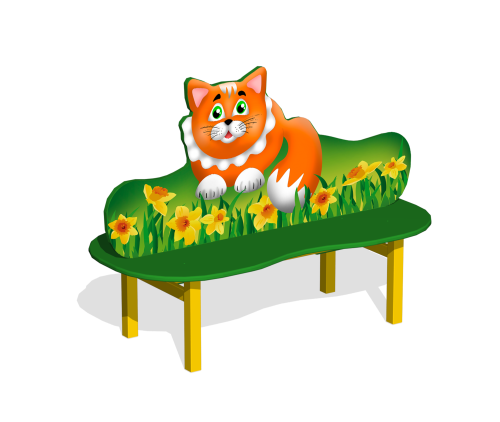 Лавочка детская двойная “Котенок”