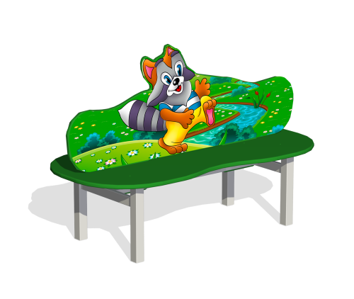 Лавочка детская двойная “Енот”
