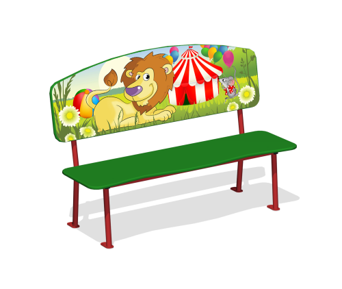 Лавочка детская “Львенок в цирке”