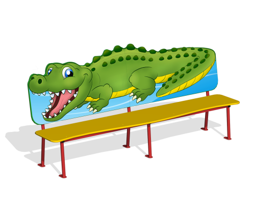 Лавочка детская «Веселый крокодил»