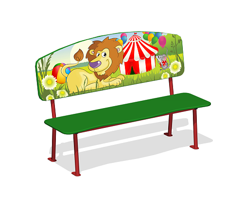 Лавочка детская “Львенок в цирке”