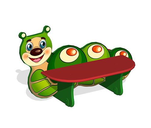 Лавочка детская двойная “Гусеничка”