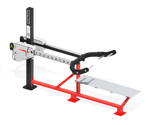Уличный силовой тренажер для развития мускулатуры плечевого пояса с изменяемой нагрузкой из положени