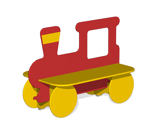 Лавочка детская двойная “Паровозик”