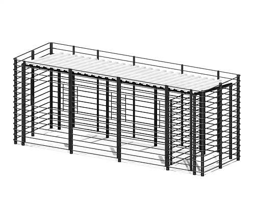 Контейнерная площадка “Сити” (на 3 контейнера + хоз. блок)