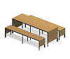 Стол со скамьями “Сити”
